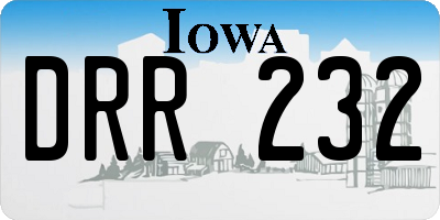 IA license plate DRR232