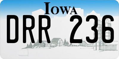 IA license plate DRR236