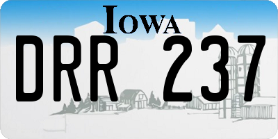 IA license plate DRR237