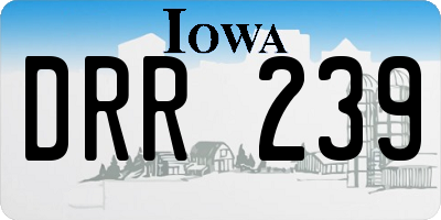 IA license plate DRR239