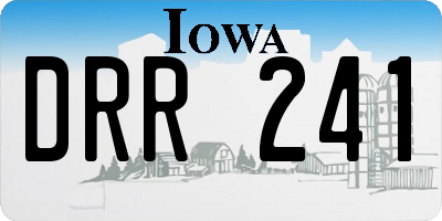 IA license plate DRR241