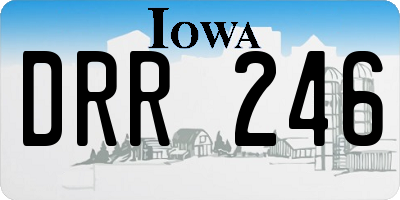 IA license plate DRR246