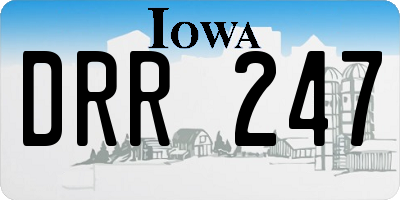 IA license plate DRR247
