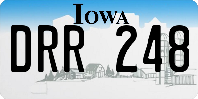 IA license plate DRR248