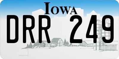 IA license plate DRR249