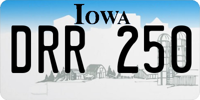 IA license plate DRR250