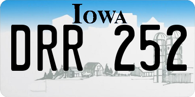 IA license plate DRR252