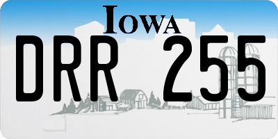 IA license plate DRR255