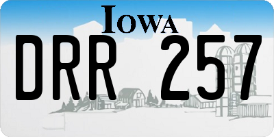 IA license plate DRR257