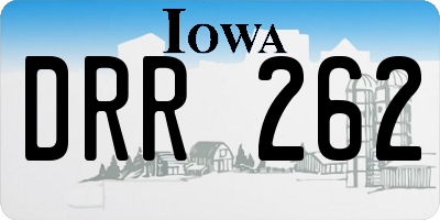 IA license plate DRR262