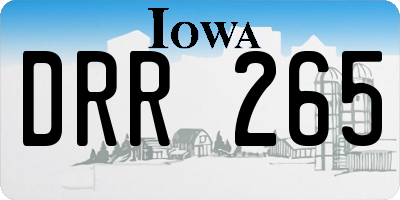 IA license plate DRR265
