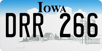 IA license plate DRR266