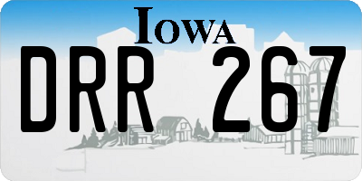 IA license plate DRR267
