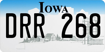 IA license plate DRR268
