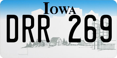 IA license plate DRR269