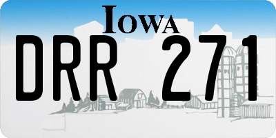 IA license plate DRR271