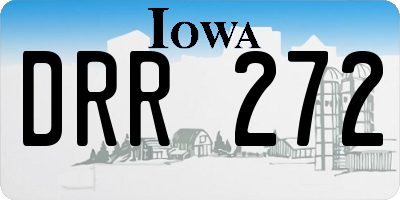 IA license plate DRR272