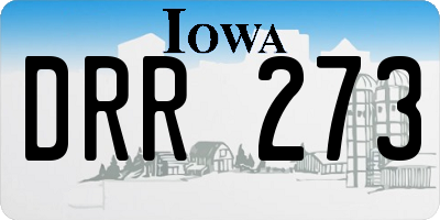 IA license plate DRR273