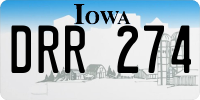 IA license plate DRR274
