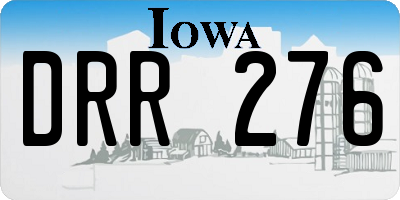 IA license plate DRR276