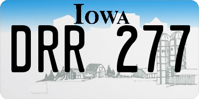 IA license plate DRR277