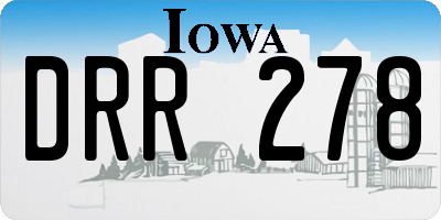 IA license plate DRR278