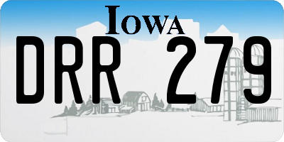 IA license plate DRR279