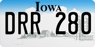IA license plate DRR280