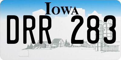 IA license plate DRR283