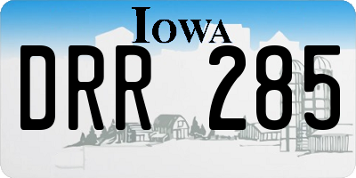 IA license plate DRR285