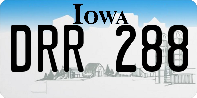 IA license plate DRR288