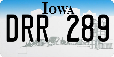 IA license plate DRR289