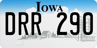 IA license plate DRR290