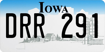 IA license plate DRR291