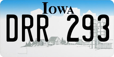 IA license plate DRR293