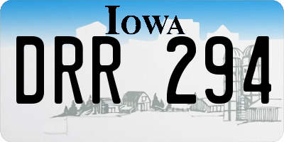 IA license plate DRR294
