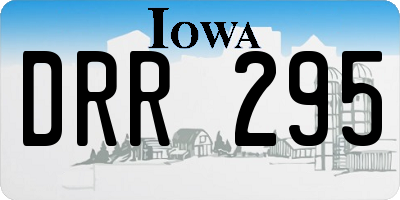 IA license plate DRR295