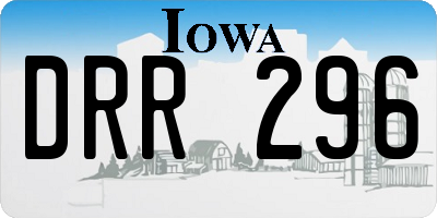 IA license plate DRR296