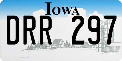 IA license plate DRR297