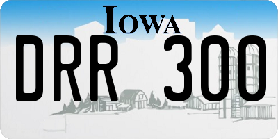 IA license plate DRR300