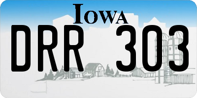 IA license plate DRR303