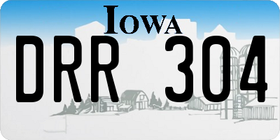 IA license plate DRR304