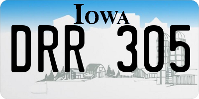 IA license plate DRR305