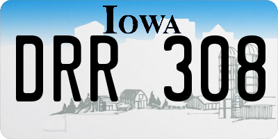 IA license plate DRR308