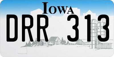IA license plate DRR313