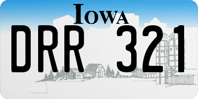 IA license plate DRR321