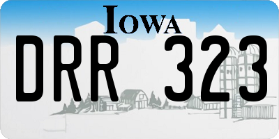 IA license plate DRR323