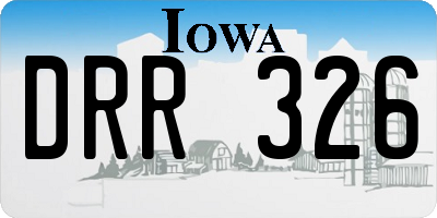 IA license plate DRR326
