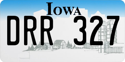 IA license plate DRR327