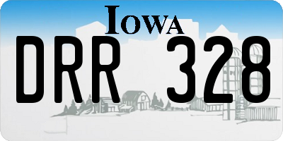 IA license plate DRR328
